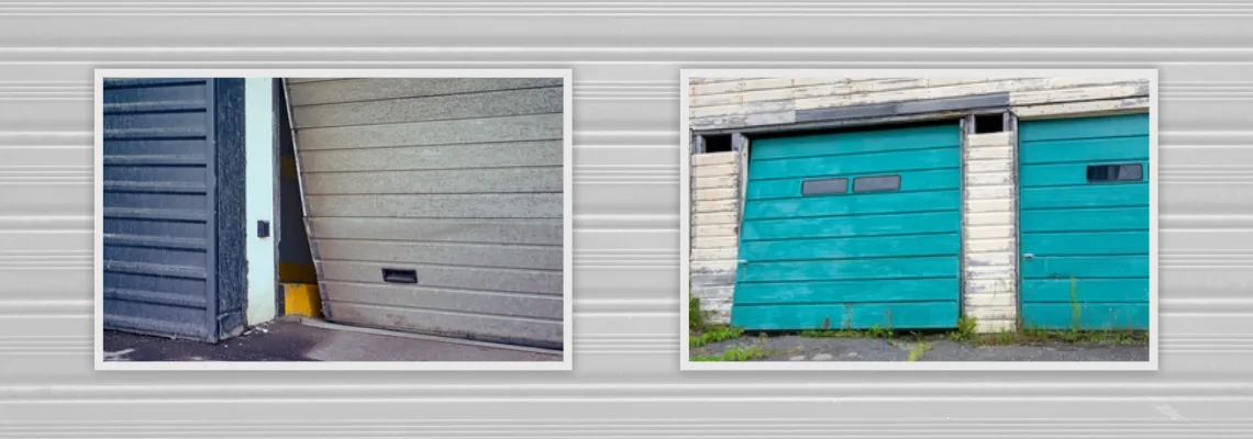 Crooked Aluminum Garage Door Repair in Deerfield Beach, Florida